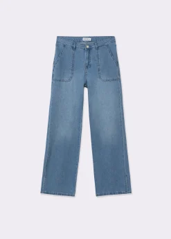 Brownie Jeans*Jeans culotte aperturas Azulmedio