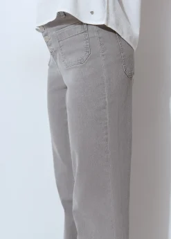 Brownie Jeans*Jeans culotte botones frontales Gris
