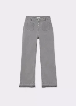 Brownie Jeans*Jeans culotte botones frontales Gris