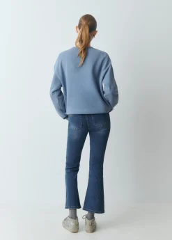 Brownie Jeans*Jeans flare cropped Azulmedio