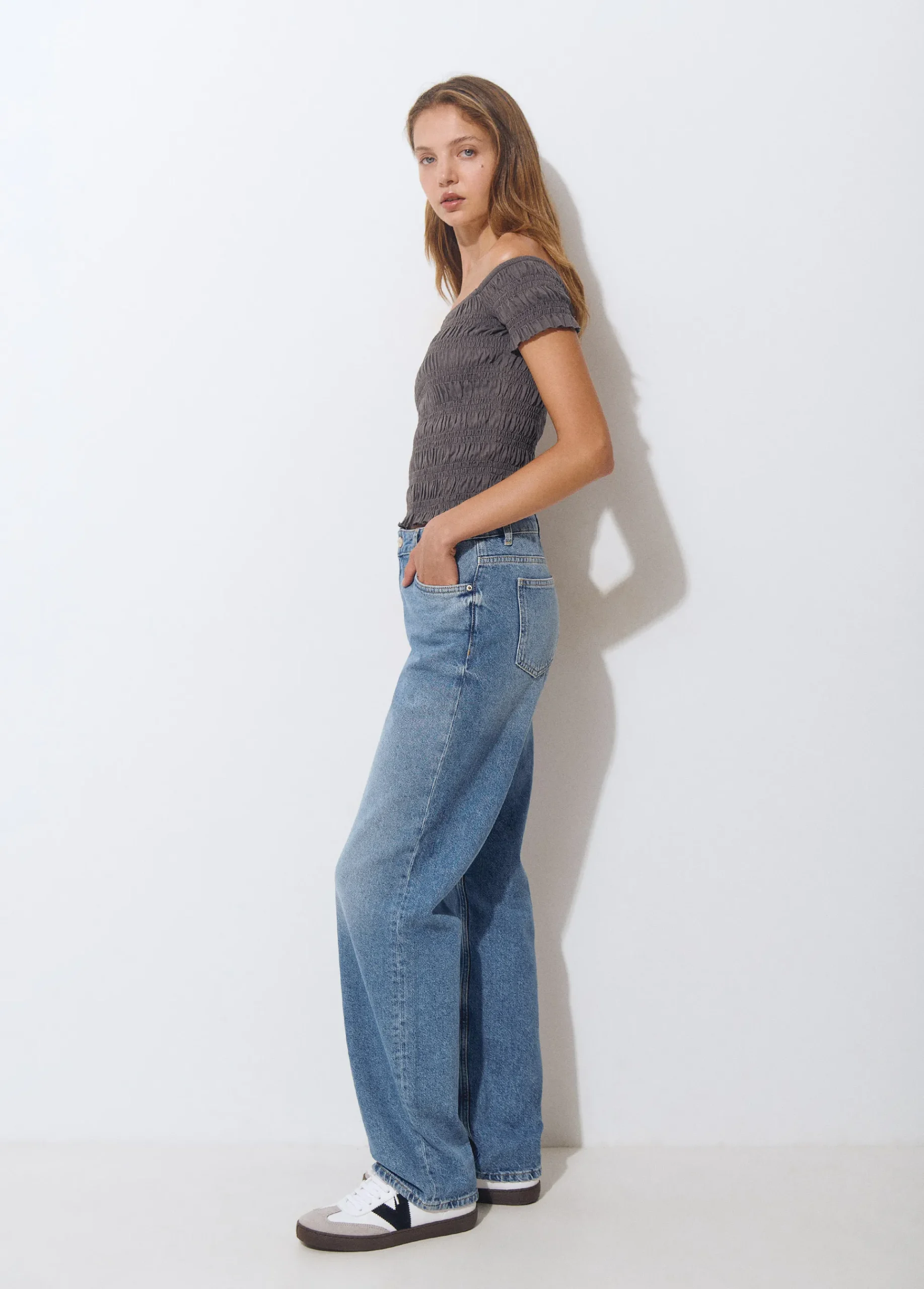 Brownie Jeans*Jeans rectos cinco bolsillos Azulmedio