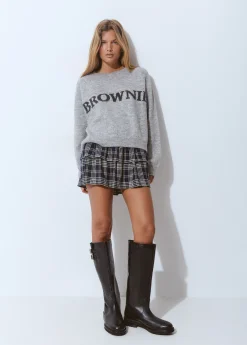 Brownie Jerséis|Punto*Jersey bordado Gris