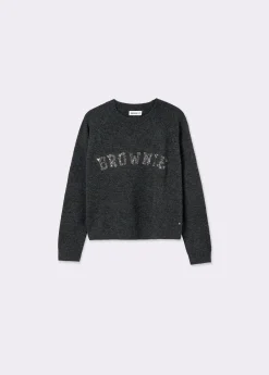 Brownie Jerséis|Punto*Jersey lentejuelas Gris