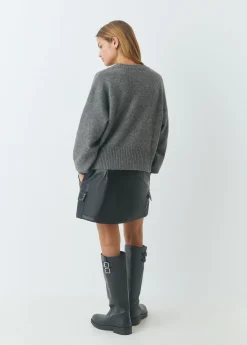 Brownie Jerséis|Punto*Jersey básico oversize Grisoscuro