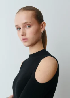 Brownie Jerséis|Punto*Jersey cut out hombros Negro