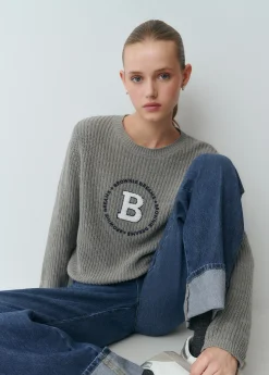 Brownie Jerséis|Punto*Jersey escudo bordado Gris
