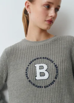 Brownie Jerséis|Punto*Jersey escudo bordado Gris