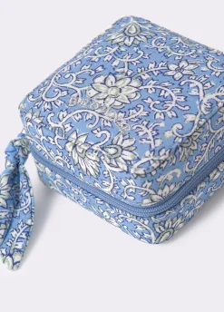 Brownie Accesorios De Viaje*Joyero cuadrado estampado Azul