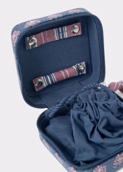 Brownie Accesorios De Viaje*Joyero cuadrado estampado Azul