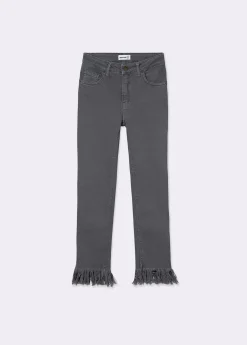 Brownie Pantalones*Pantalón bajo desflecado Antracita