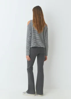 Brownie Pantalones*Pantalón campana cargo tachas Antracita