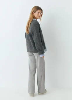 Brownie Pantalones|Jeans*Pantalón corte lateral tachas Gris