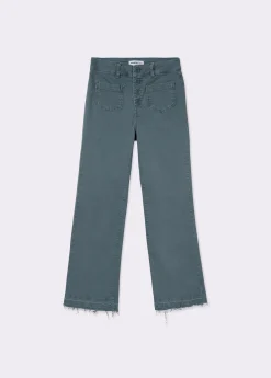 Brownie Pantalones*Pantalón culotte botones frontales Verdeesmeralda