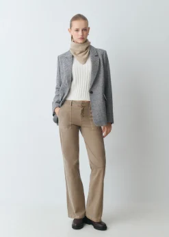 Brownie Pantalones*Pantalón culotte con bolsillos frontales Topo