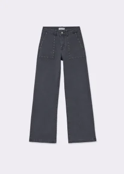 Brownie Pantalones*Pantalón culotte tachas Antracita