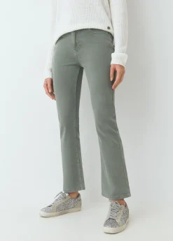 Brownie Pantalones*Pantalón flare cropped botones Kaki