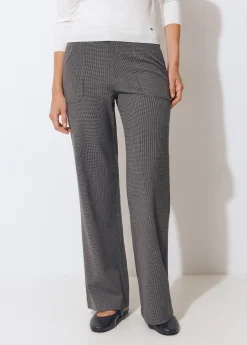 Brownie Pantalones*Pantalón flare cuadrito Gris