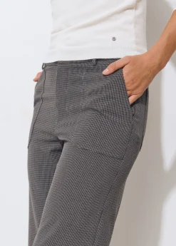 Brownie Pantalones*Pantalón flare cuadrito Gris