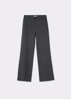 Brownie Pantalones*Pantalón flare cuadrito Gris