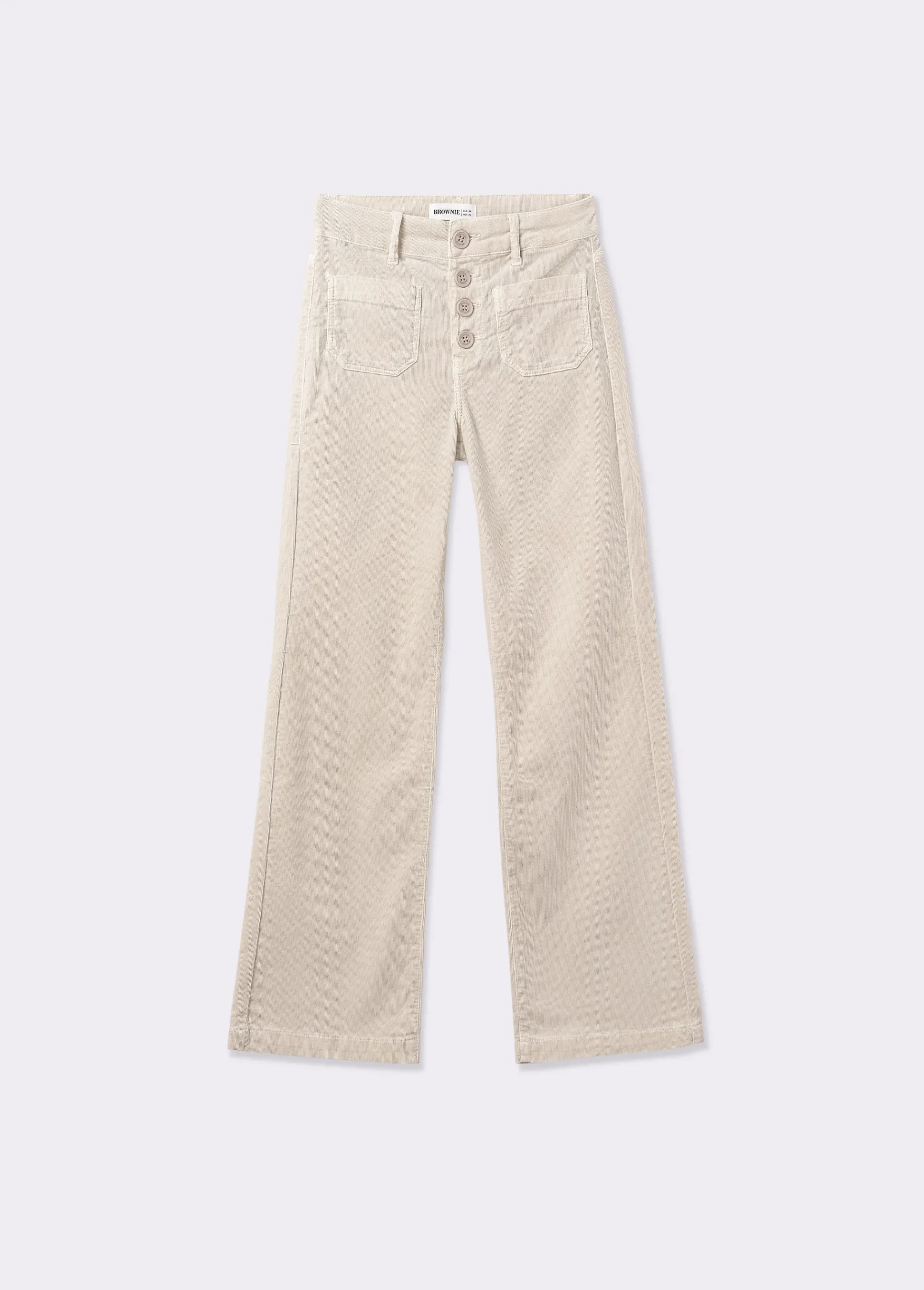 Brownie Pantalones*Pantalón pana culotte Crudo