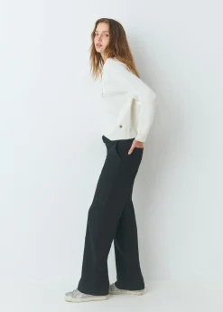 Brownie Pantalones*Pantalón recto con cinturón Negro