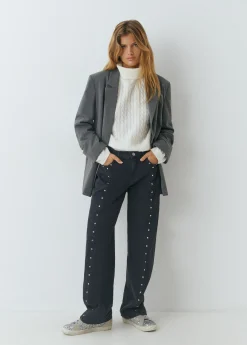 Brownie Pantalones*Pantalón tachas estrellas Negro
