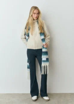 Brownie Pantalones*Pantalon campana cargo tachas Azulmarino