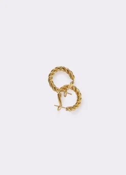 Brownie Bisutería*Pendientes aro entrelazado Dorado