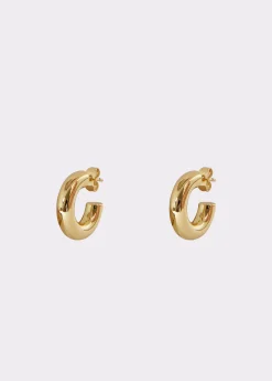 Brownie Bisutería*Pendientes aro grueso mini Dorado