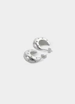 Brownie Bisutería*Pendientes aro incrustaciones Plata
