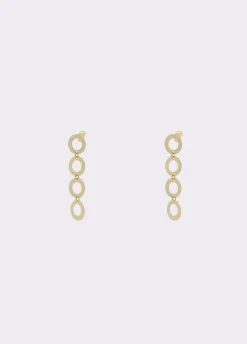 Brownie Bisutería*Pendientes largos aros Dorado