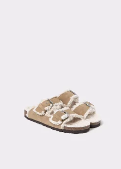 Brownie Zapatos*Sandalia bio borrego Taupe