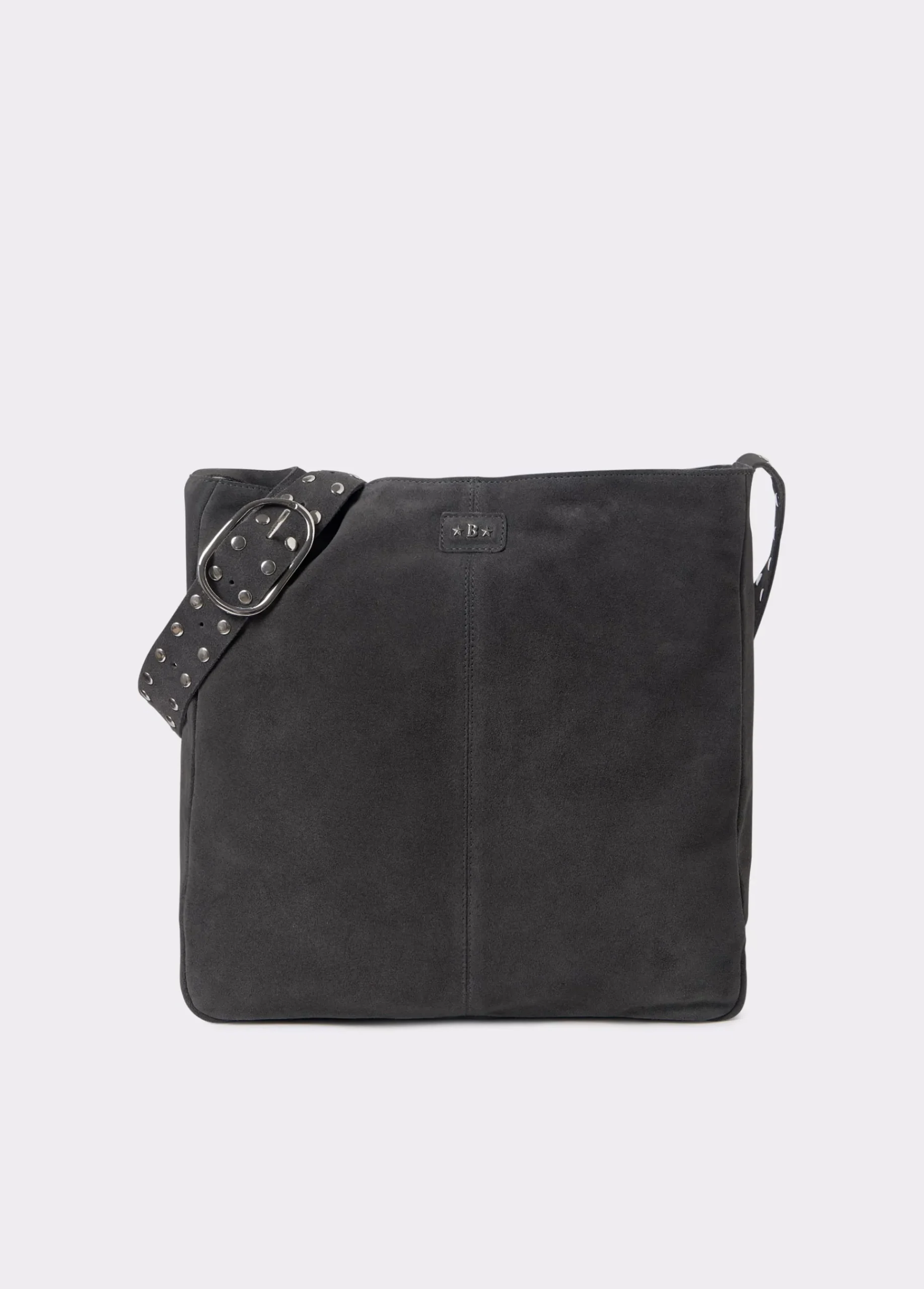 Brownie Bolsos*Shopper piel correa tachas Gris