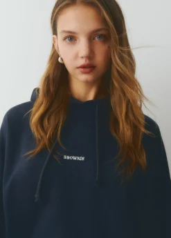 Brownie Sudaderas*Sudadera con capucha y bordado Azuloscuro