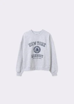 Brownie Sudaderas*Sudadera gris vigore bordado Grisvigore