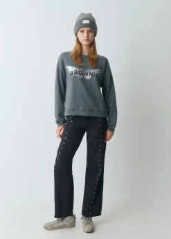 Brownie Sudaderas*Sudadera print alas Gris