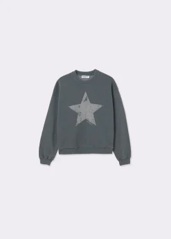 Brownie Sudaderas*Sudadera print posicional estrella Gris