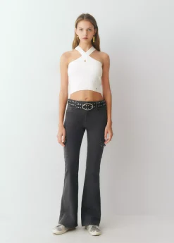 Brownie Camisetas Y Tops*Top punto cruzado Crudo