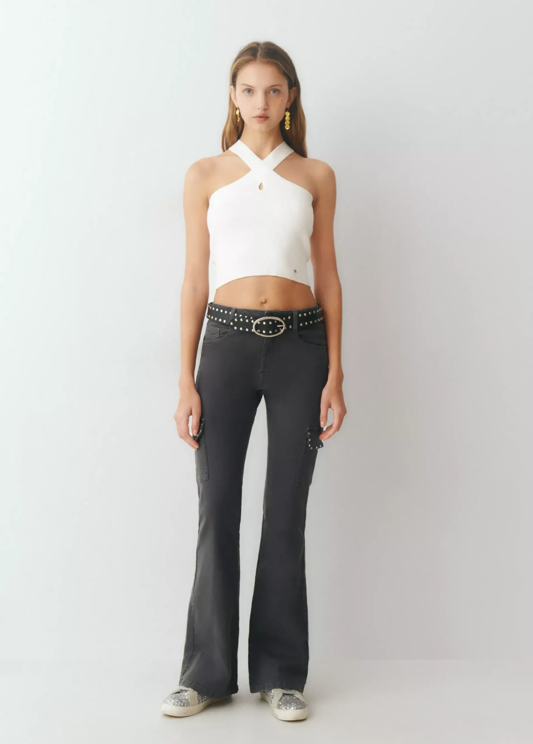 Brownie Camisetas Y Tops*Top punto cruzado Crudo