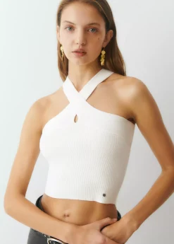 Brownie Camisetas Y Tops*Top punto cruzado Crudo
