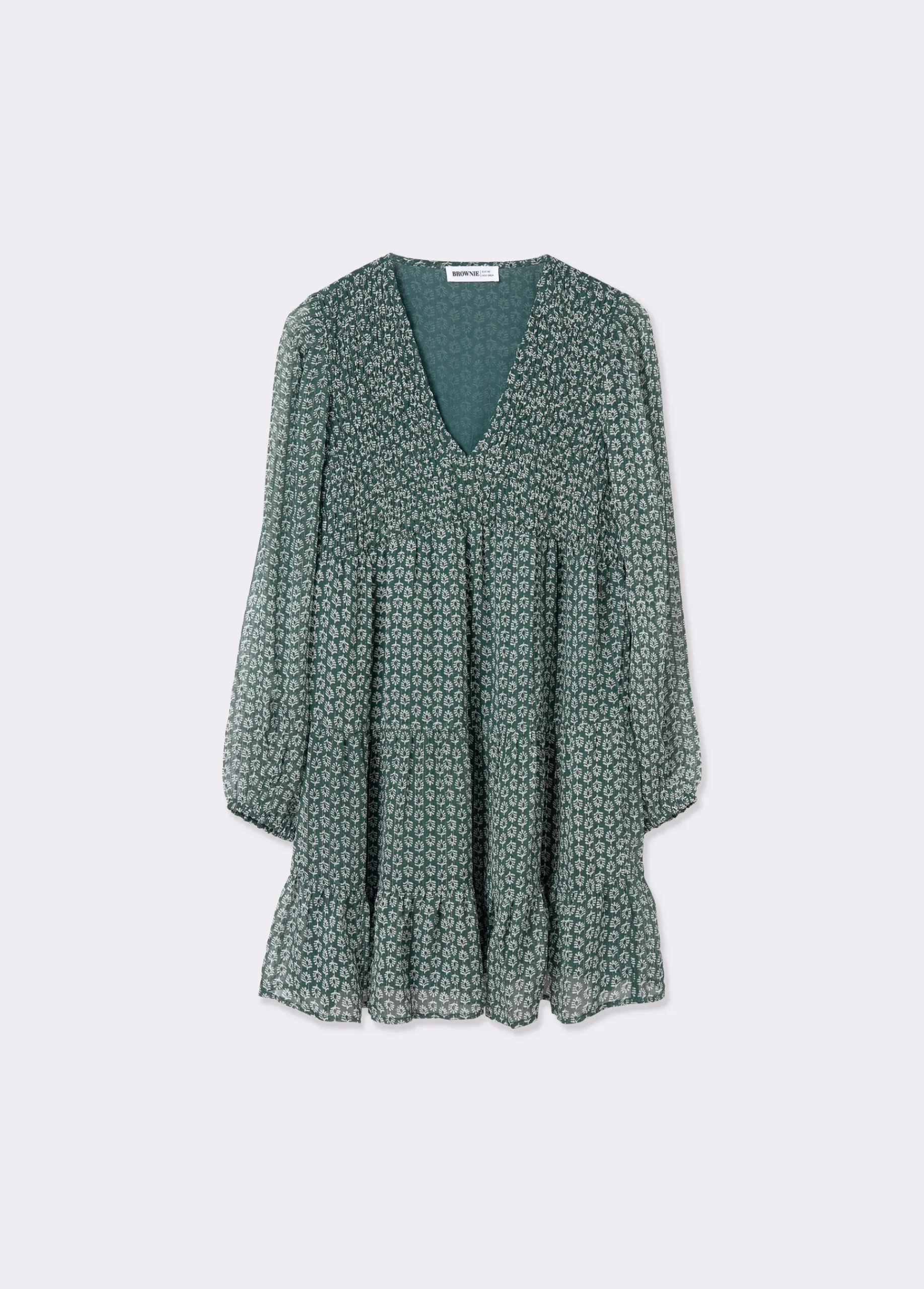 Brownie Vestidos Y Monos*Vestido estampado bicolor Verde
