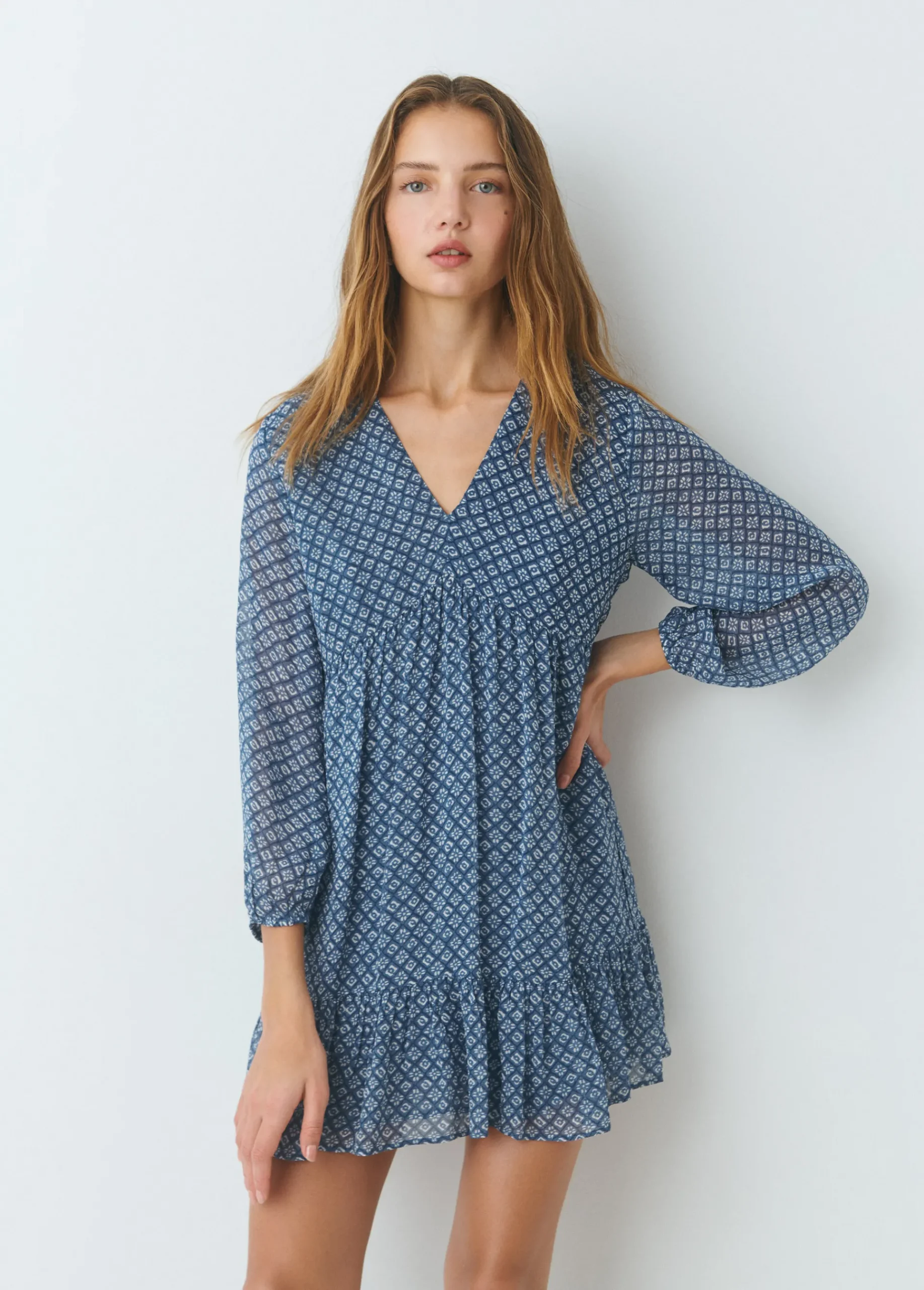 Brownie Vestidos Y Monos*Vestido estampado fluido Azul