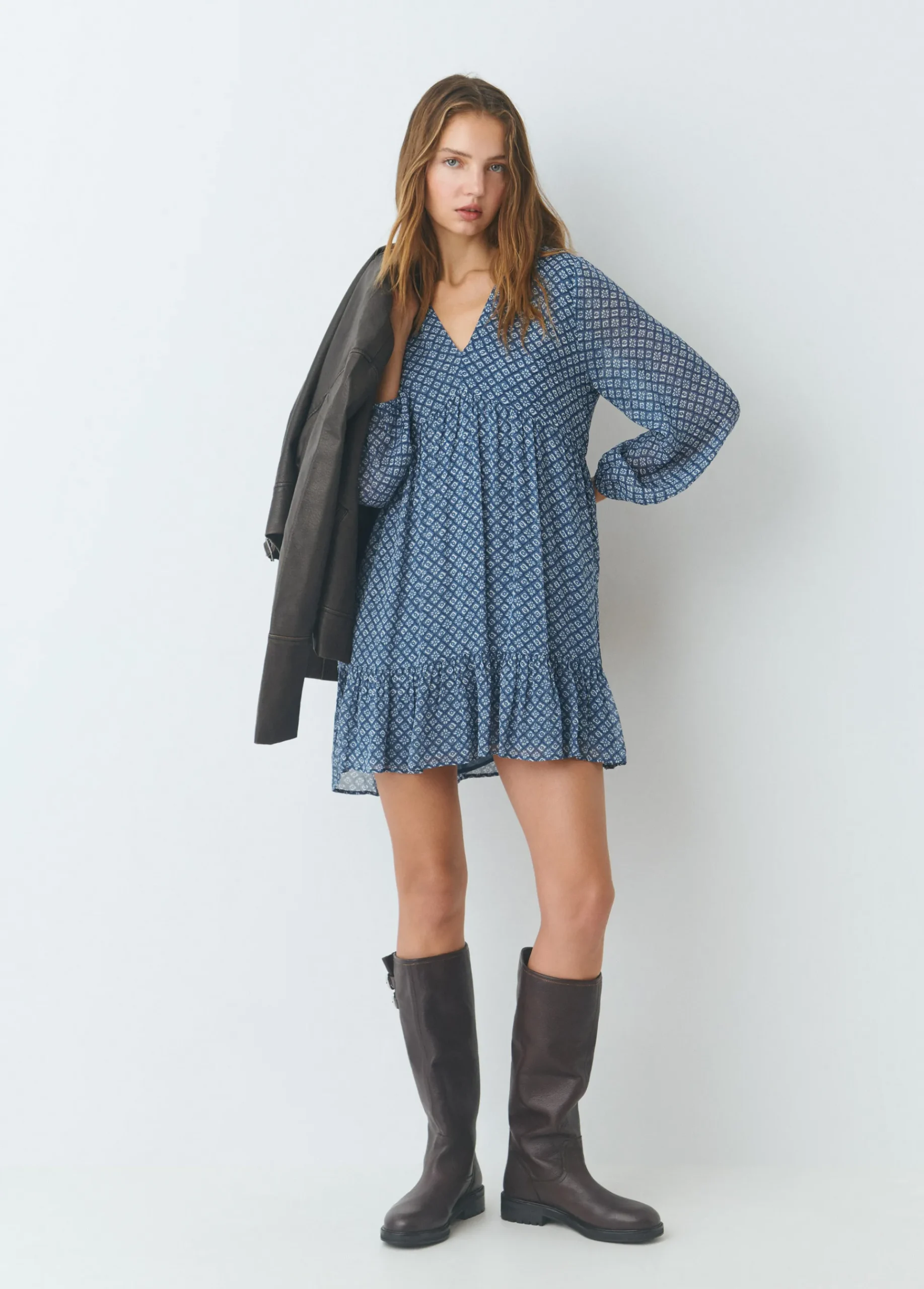 Brownie Vestidos Y Monos*Vestido estampado fluido Azul
