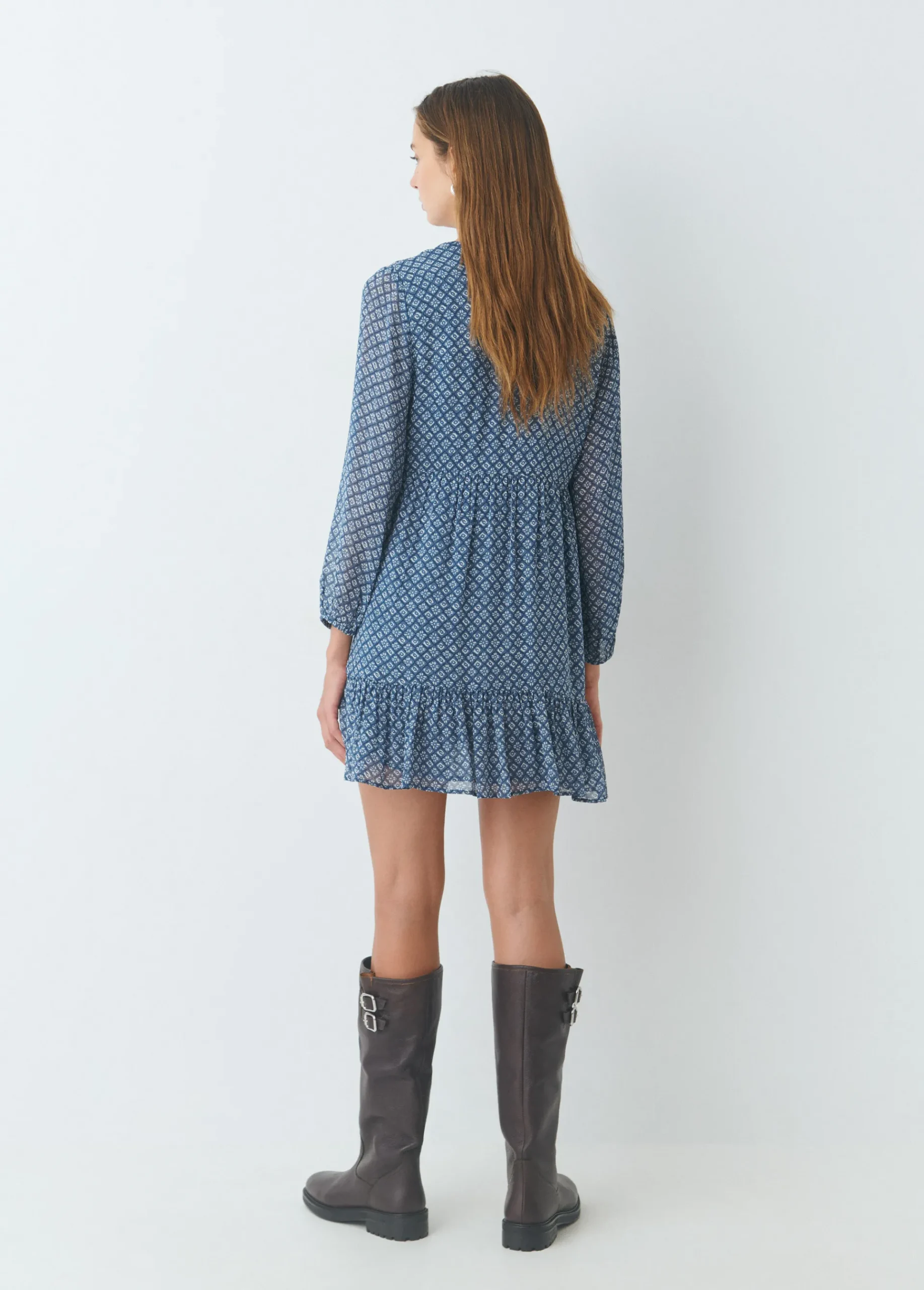 Brownie Vestidos Y Monos*Vestido estampado fluido Azul