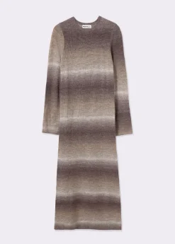 Brownie Vestidos Y Monos|Punto*Vestido largo space dyed Marron