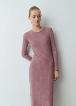 Brownie Vestidos Y Monos*Vestido midi canalé Rosado