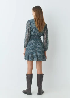 Brownie Vestidos Y Monos*Vestido smock cintura sello indio brillo